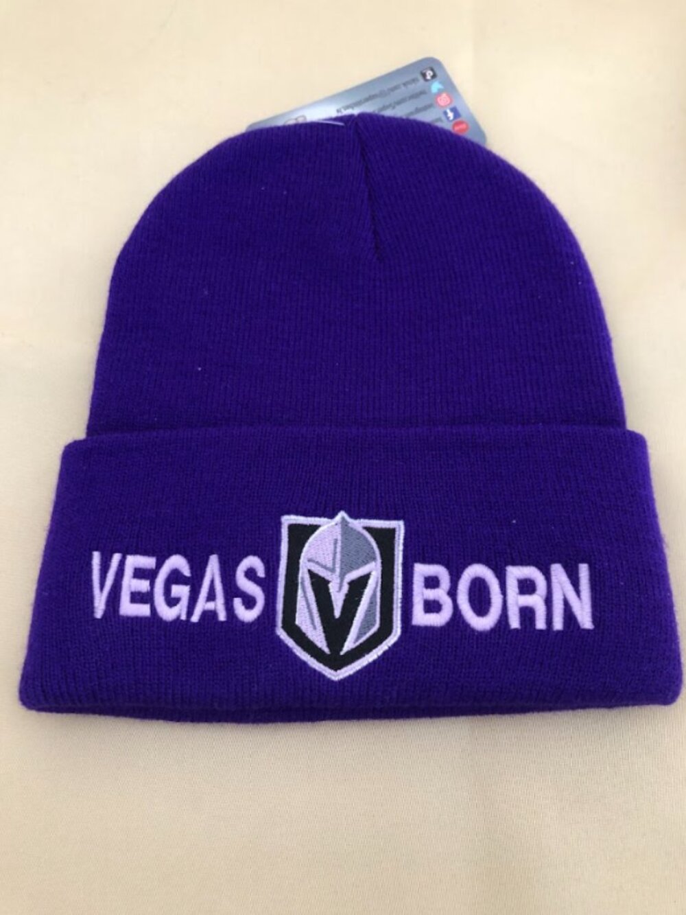Las Vegas Golden Knights Vegas Born Purple Cuffed Beanies!